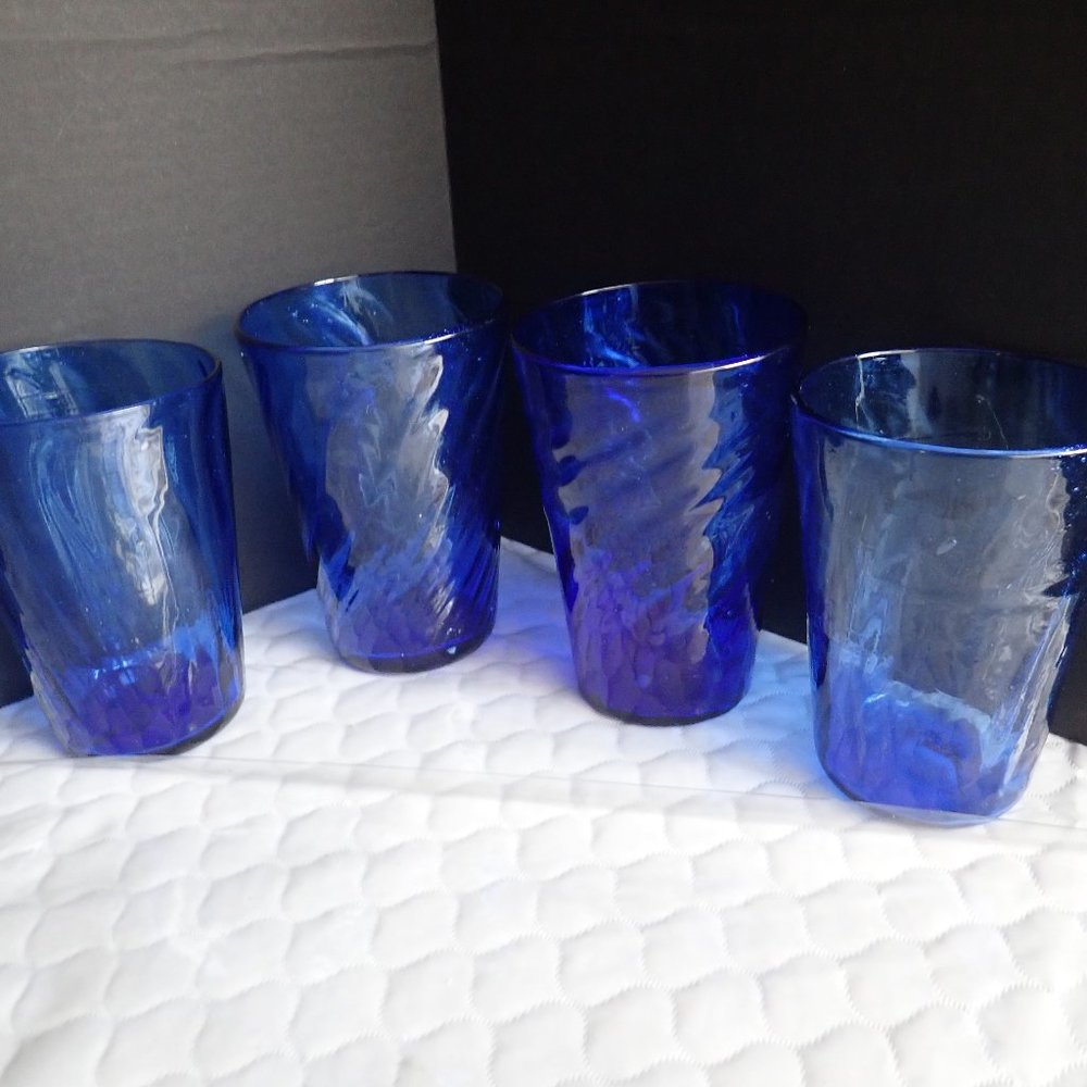 Cobalt Blue 4 - 5" Water Glasses